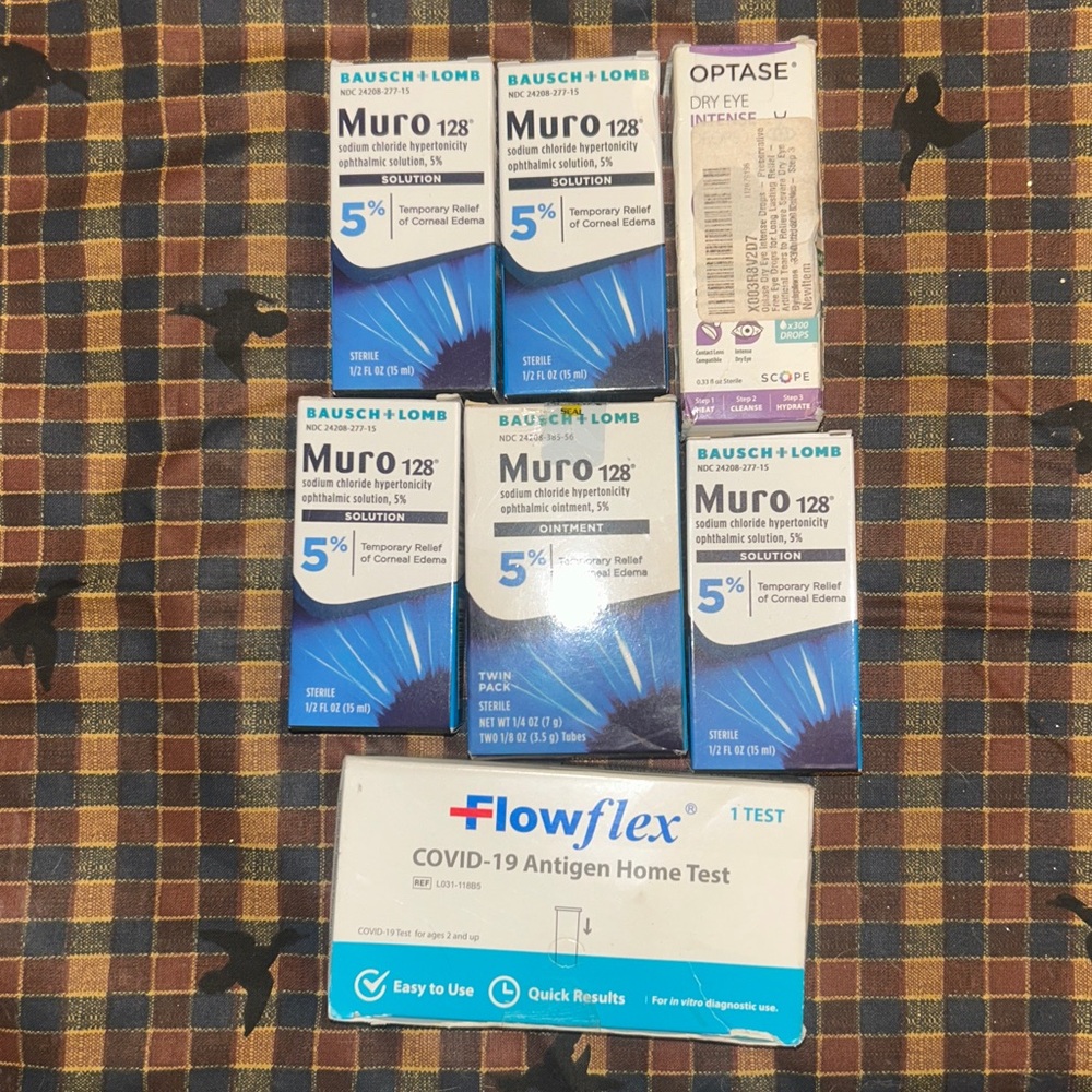 5- Bausch + Lomb Muro 128 Solution Pack plus extras